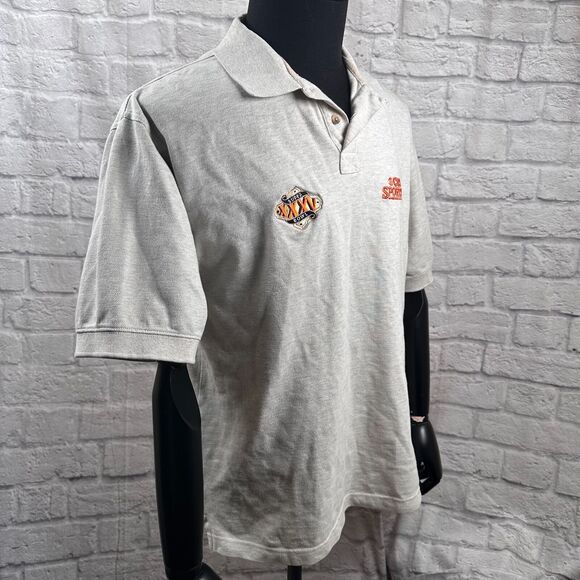 CBS Sports NFL Super Bowl 35 Pendleton Men's Polo Shirt Large Ravens Giants XXXV - Picture 3 of 11